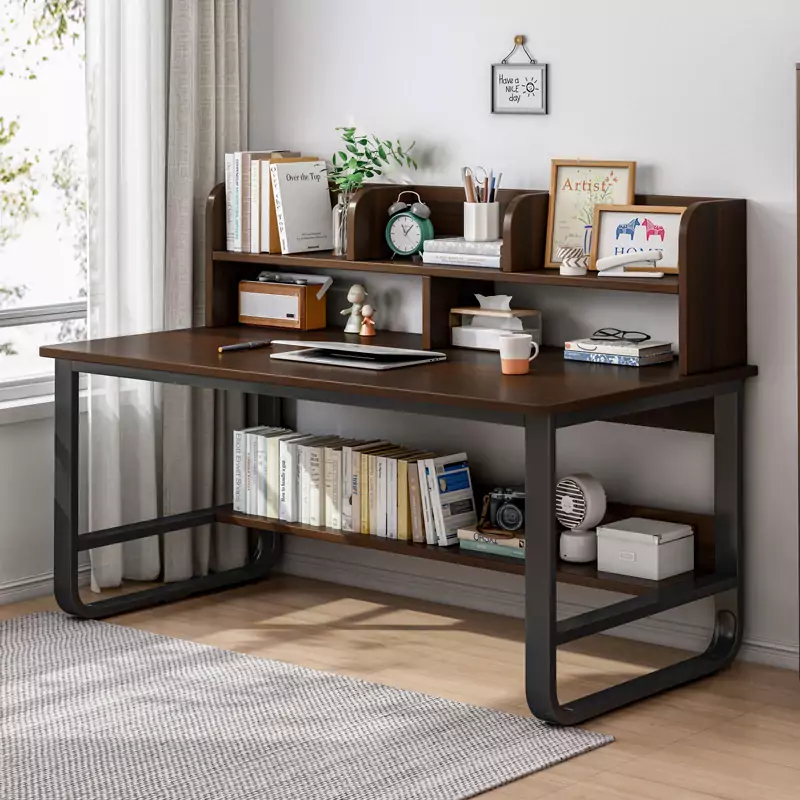 Bàn học sinh chân kim loại kết hợp tủ lưu trữ