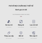 Bàn học sinh chân kim loại kết hợp tủ lưu trữ