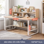 Bàn học sinh chân kim loại kết hợp tủ lưu trữ