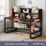 Bàn học sinh chân kim loại kết hợp tủ lưu trữ