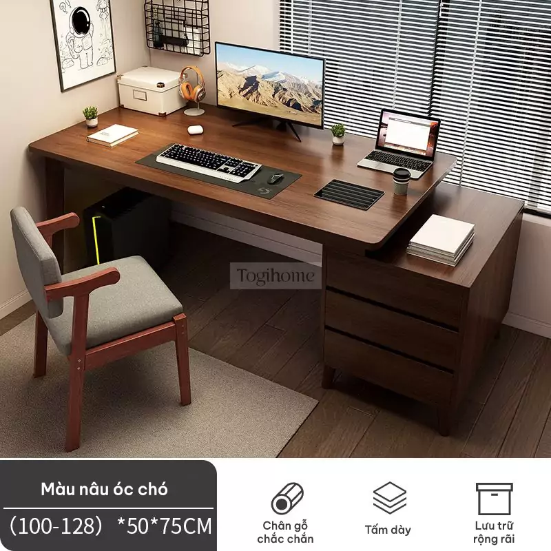 Bàn học cao cấp kết hợp tủ tiện lợi